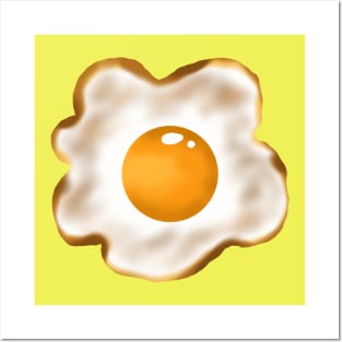 Burnt fried eggs Posters and Art